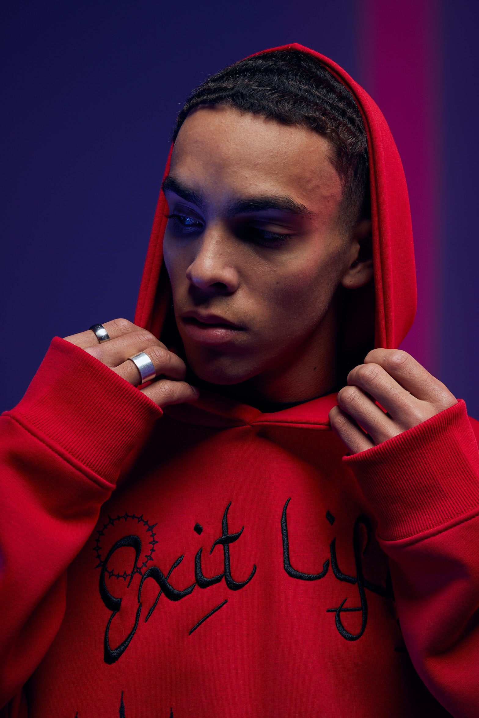 Arabic Moon- Red Sun Hoodie