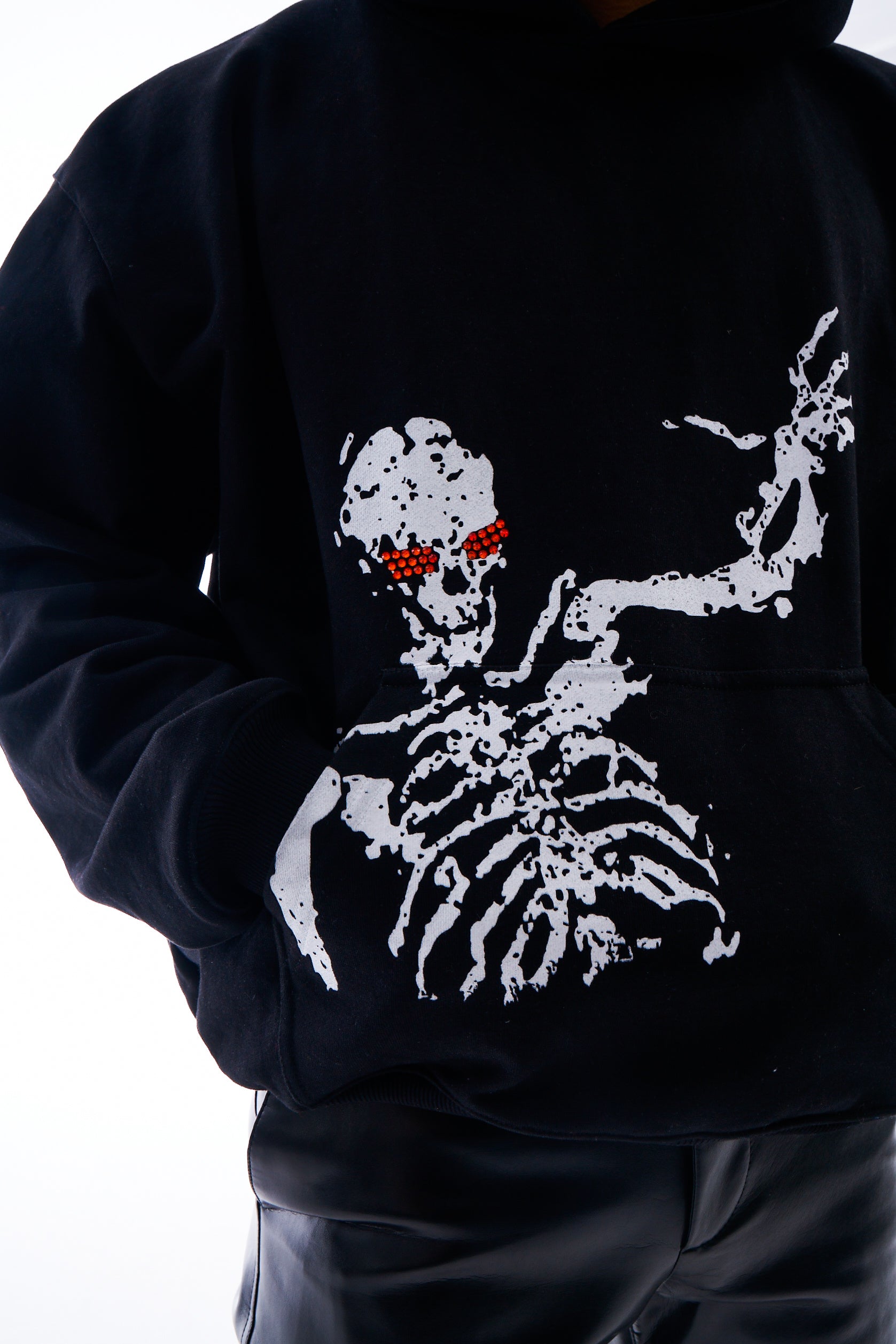 Rhinestone Skeleton Hoodie