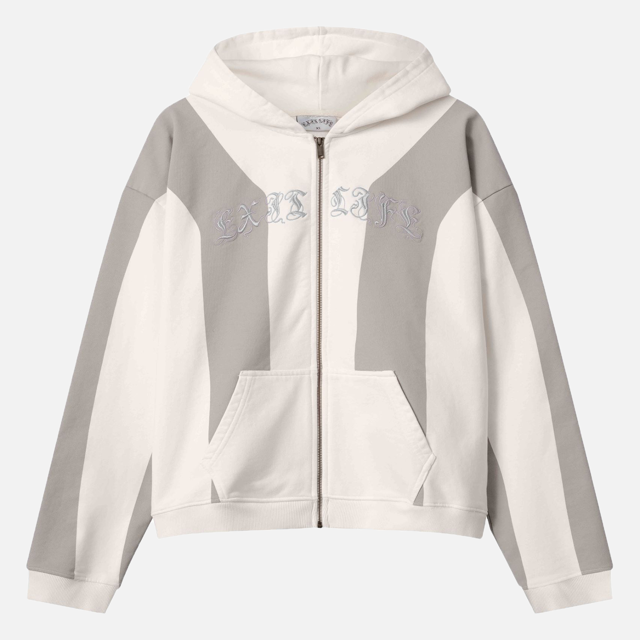Arabic Moon- Double Stripe Zipper White Colorway