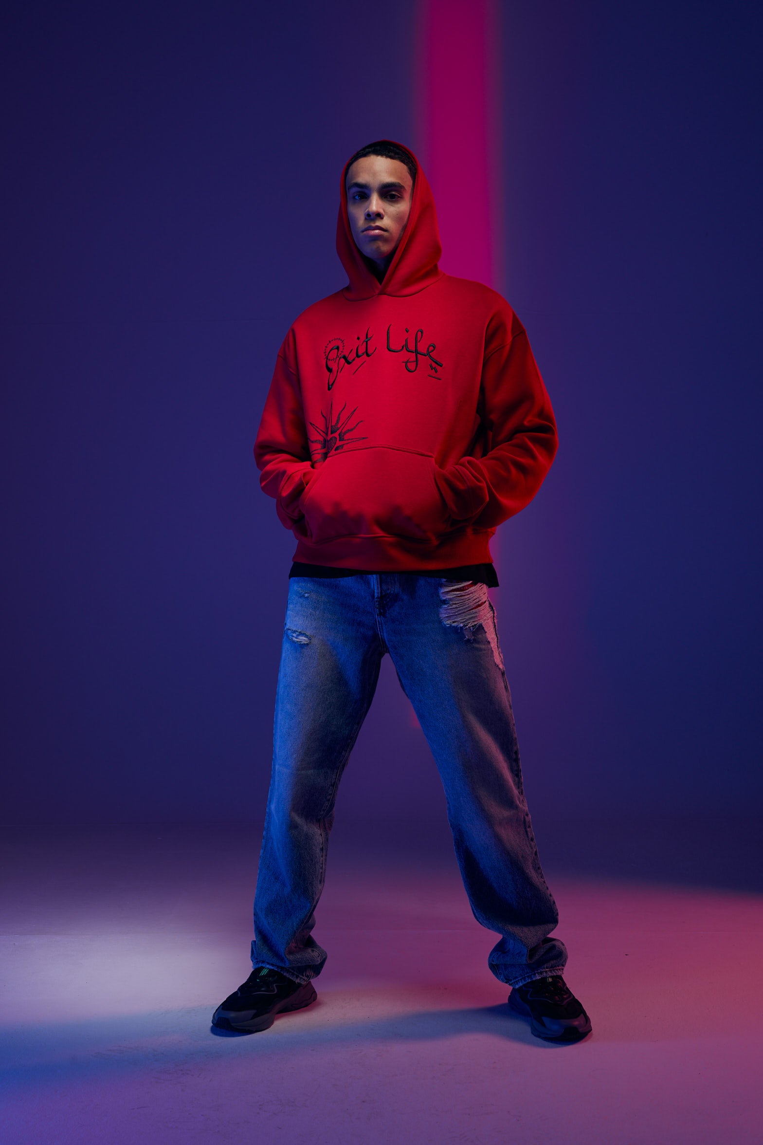 Arabic Moon- Red Sun Hoodie